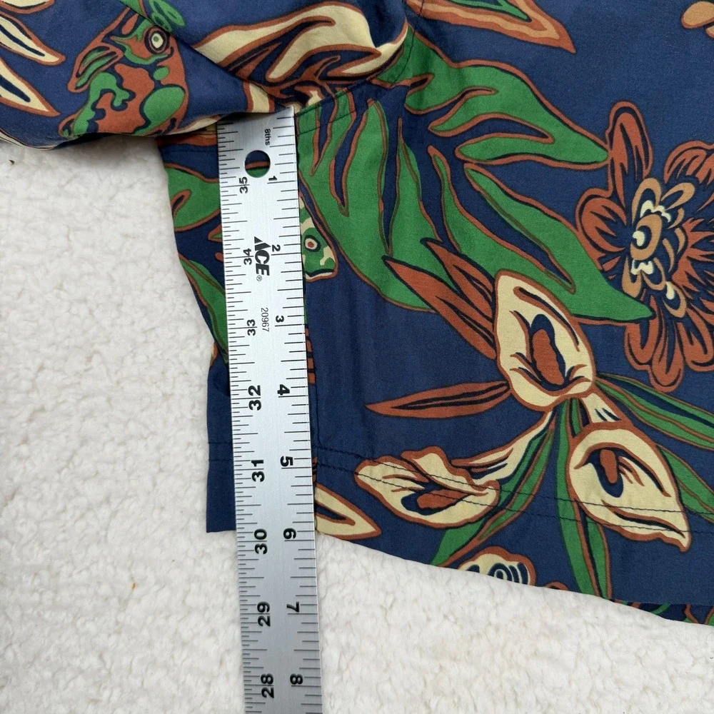 Polo Sport Ralph Lauren Vintage XL Hawaiian Hula Print Swim Trunks Navy Blue 90s